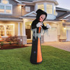 A HOLIDAY COMPANY PUMPKIN HOLLOW 12' LED LIGHTED INFERNO REAPER HALLOWEEN BLACK