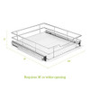 CUISINART 11" Sliding Cabinet Organizer, Chrome Finish New