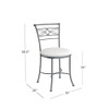 Hillsdale Furniture Dutton Metal Vanity Stool B07SQBM45T New