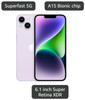 Apple iPhone 14, 256GB, Purple, Unlocked - MPW83LL/A