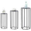 Mxfurhawa 27.55" Set of 3 Plant Stand Hexgon - Black New