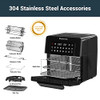 Air Fryer Oven Elechomes XL 18.5 Quart Countertop Toaster Oven AG82B - Black New