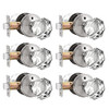 Knobonly 6 Pack Privacy Door Knobs Interior Bedroom, Bathroom Door Handles Lock New