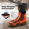 Obcursco Mens Rain Boots, Insulated 6mm Neoprene Rubber Boots for Men and Women New