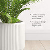 SONGMICS Ceramic Flower Pot 10" Vertical Striped Plant Pot Planter ULCF005W01 New