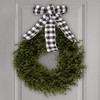 Orchid & Ivy 17" Green Artificial Boxwood Wreath, Ribbon, B08D7TV8RW - New New