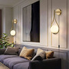 BOKT Modern Glass Wall Lamp Gold, B08JPPB28F - Gold Gl Globe Regret Sconces New