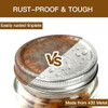 MEGAWISE MASON JAR LIDS 10 PACK REUSABLE CANNING LIDS FOR FOOD STORAGE - SILVER