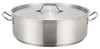 WINCO 30 QT STAINLESS STEEL BRAZIER WITH LID SSLB-30 - SILVER