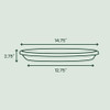 Bloem Terratray 2.7 H x 16 Dia. Resin Traditional Thyme Green Tray