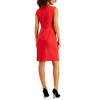 Anne Stretch Sheath Dress W/Extended Shoulder Size: 4 - Rouge Red New