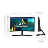 SAMSUNG 24" ESSENTIAL S3 (S36GD) SERIES FHD Fhd1800r Computer Monitor - BLACK