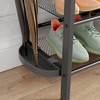 SIMPLEWISE SHOE RACK, 5-TIER METAL, WITH UMBRELLA HOLDER - MARBLE