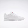 REEBOK UNISEX CLASSIC LEATHER SHOES SIZE: MEN 6.5 WOMEN 8 - WHITE/PURE GRAY