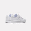 REEBOK UNISEX CLASSIC LEATHER SHOES SIZE: MEN 6.5 WOMEN 8 - WHITE/PURE GRAY