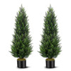 Vitalismo Artificial Topiary Cedar Trees 4FT Tall 2 Sets for Outdoor/Indoor