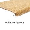 Patavin Carpet Stair Treads – Non-Slip Bullnose Carpet Indoor Pad 14-Pack Camel New