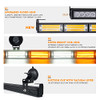 Xprite 18" COB LED Emergency Traffic Advisor Strobe Light Bar, White & Amber New