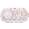 Koyal Wholesale Reef Glass Charger Plates, Set of 4 - Copper Foil Luster New