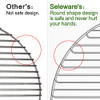SELEWARE SUS304 Stainless Steel Hinged Cooking Grate Care Fits 19" Kettle Grills New