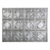 FASADÉ Backsplash Panel Crosshatch Silver 4 Decorative Vinyl Backsplash Panel New