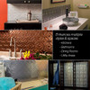 FASADÉ Backsplash Panel Crosshatch Silver 4 Decorative Vinyl Backsplash Panel New