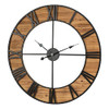 Glitzhome Oversized Wall Clock Farmhouse Wooden & Metal Home Decor 30" D