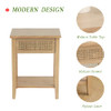 MaxSmeo Small Nightstand with Drawer and Shelf (Natural Walnut)