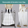 Crehomfy 3 Section Divided Clothes Hamper B09JRXRQ18 - Brown 130L