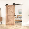 ZEKOO 10 FT Bypass Barn Door Hardware Kit One-Piece Rail Flat Wheel (10 Feet) New