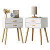 YINGTIANXIA 2-Piece Set Nightstands, Log Side Table 2 Tiers B09HGM8WL8 New