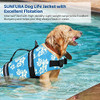 SUNFURA Ripstop Dog Life Jacket Dog Flotation Life Vests Beach Boating XL New
