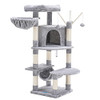 Hey-brother Cat Tree for Indoor Cats Light Gray MPJ016W New