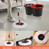 Spin Mop Bucket Wringer Set 360° Spinning Mop Bucket System 3 Microfiber Heads New