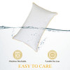 LUTE King Size Pillows Set of 2, Down Alternative Pillows (B08CXLTXFX) - White New