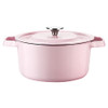 COOKERKING 4.0 Quart Dutch Oven Enameled Cast Iron - Pink New