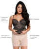POPILUSH LACE V NECK FORMAL PARTY CORSET SHAPEWEAR DRESS WOMEN XL - BLACK
