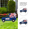 Glitzhome Patriotic Truck Yard Stake 23.5" Metal 4th of July Decor Rust-Proof New