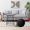 SMOOL Round End Tables with Storage Stacking Nesting Tables B09SV73FHC - Black New