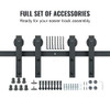 VEVOR 8FT Sliding Barn Door Hardware Kit - 330LBS Heavy Duty DBL-2-J-8FT