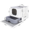 RIZZARI Millions Sold Wordwide Cat Litter Box Large Top Entry Anti-Splashing New