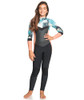 Roxy Girl 4/3 Syncro Girl Back Zip GBS Wetsuit Black/Pale Coral/Butter Size: 10G
