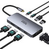 SELORE&S-GLOBAL SELORE USB C DOCKING STATION DUAL HDMI MONITOR ADAPTER - GREY