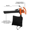 BLACK+DECKER ELECTRIC LEAF BLOWER, VACUUM, & MULCHER 300 CFM 210 MPH (BV3100)