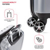 SWISS GEAR 7585 HARDSIDE EXPANDABLE LUGGAGE SPINNER WHEELS 23" - SILVER New