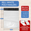 Reli. Poly Mailers 14.5" x 19" | White | Self Sealing | 500 Pcs for Bulk Value New