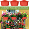 Rtteri 20 Pack Wall Hanging Planters 9.8 Inch Plastic Flower Pots - Black New
