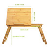 Zhu Chuang Multipurpose Lap Desk Breakfast Foldable Legs Natural Bamboo