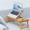 Zhu Chuang Multipurpose Lap Desk Breakfast Foldable Legs Natural Bamboo