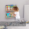 24 inch Wall Book Shelves Set of 2，Nursery Book Shelves, Kids Book Shelf New